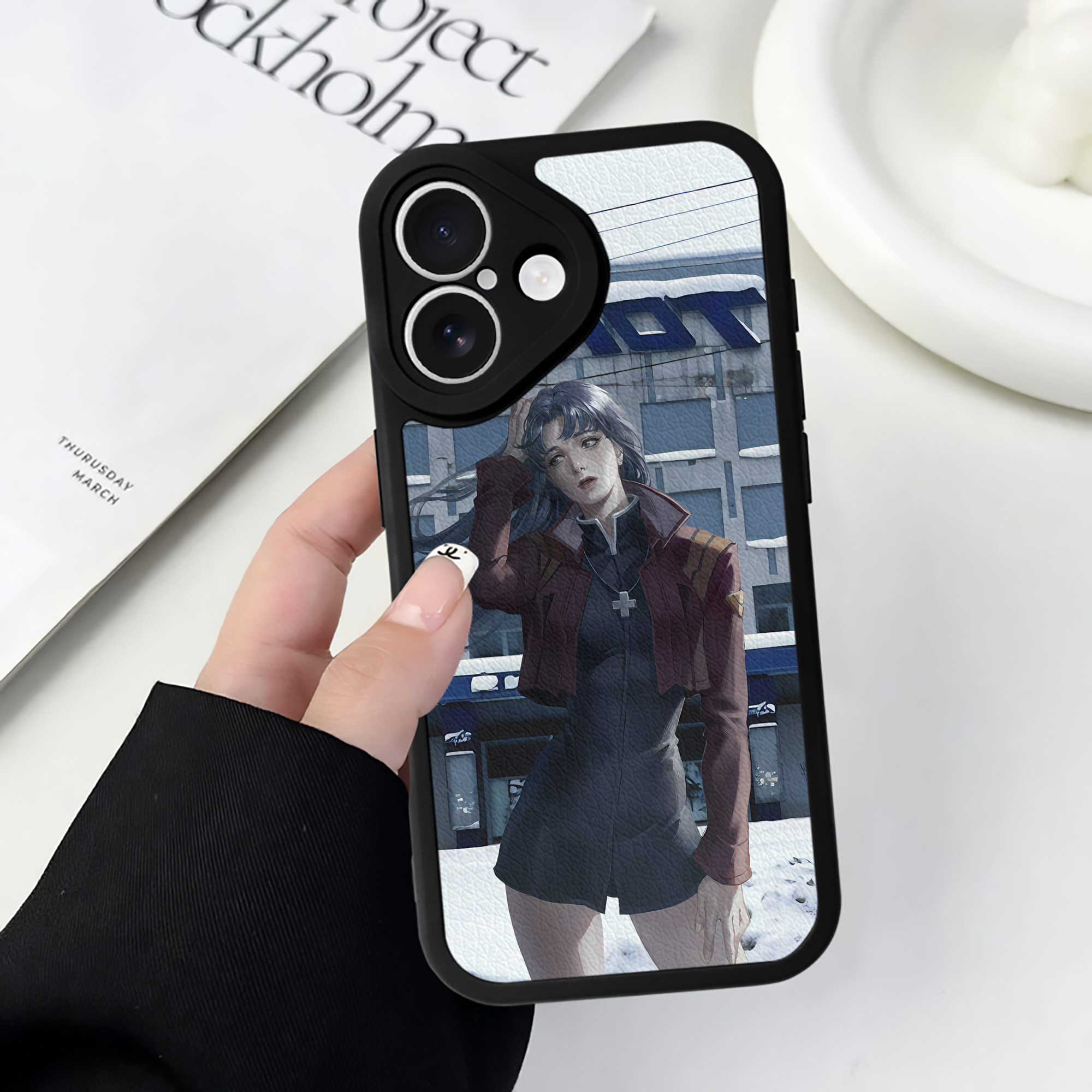 （画像用） EVA 新世紀エヴァンゲリオン 【iPhone 16シリーズ対応】シリコンスマホケース（レザー調） 材質：シリコン